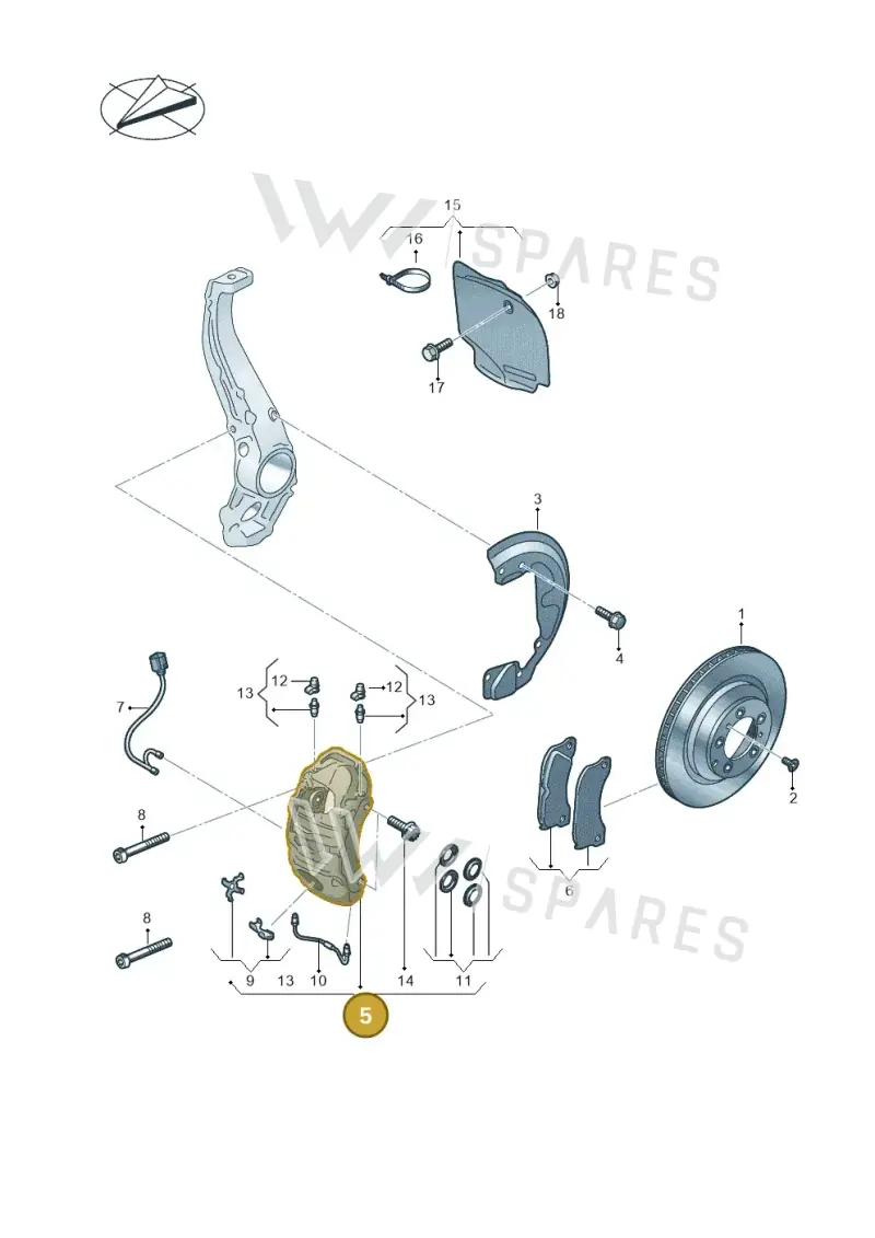 4J3615124AD — Audi RS e-tron GT (2020-2025) diagram 4j1615050, position 5