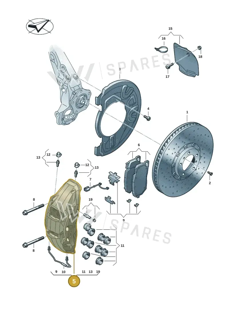 4J3615124AF — Audi RS e-tron GT (2020-2025) diagram 4j1615050, position 5