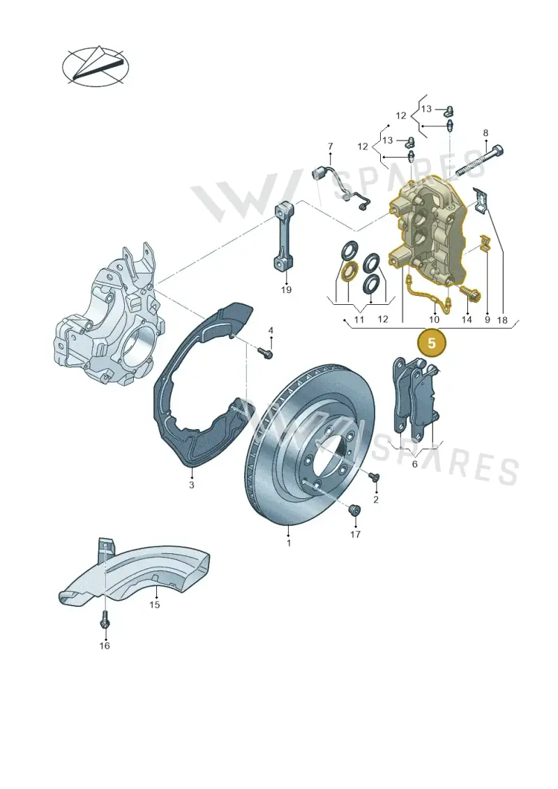4J3615423AD — Audi RS e-tron GT (2020-2025) diagram 4j1615060, position 5