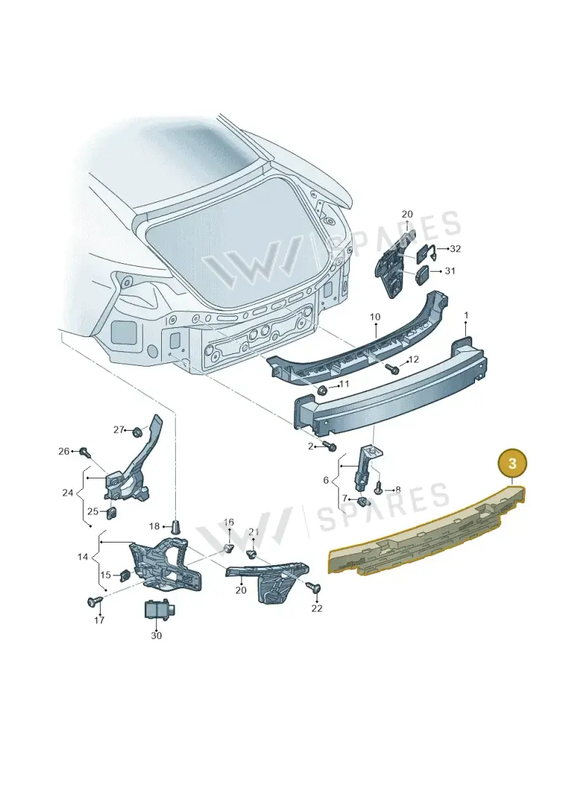 4J3802972 — Audi RS e-tron GT (2020-2020) diagram 4j1807500, position 3