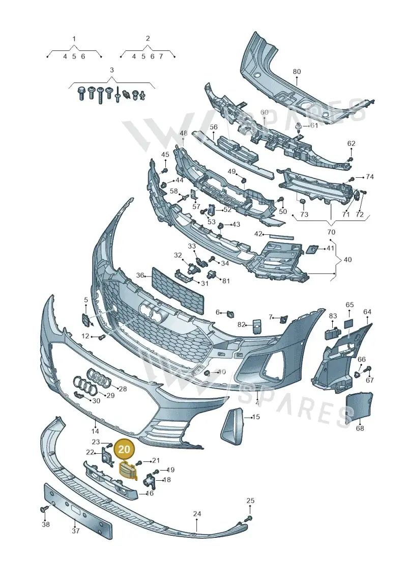 4J3807824A9B9 — Audi RS e-tron GT (2020-2025) diagram 4j1807100, position 20