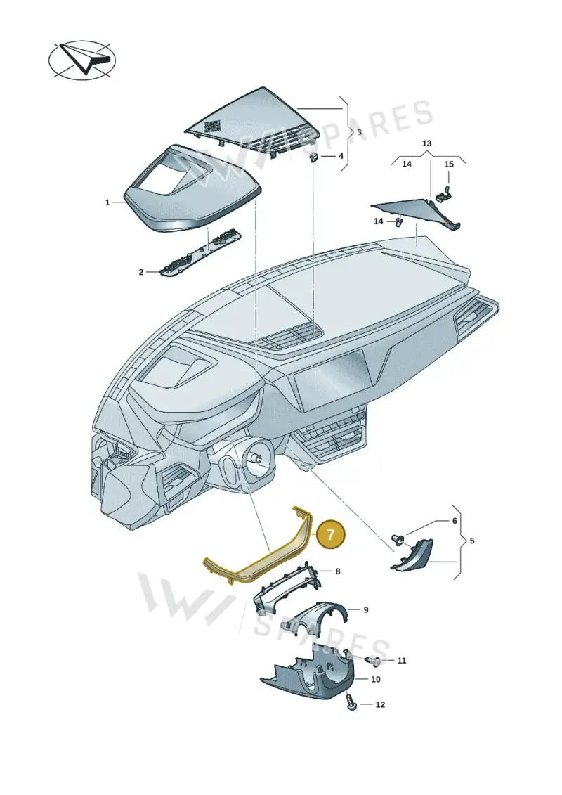 4J38570536PS — Audi RS e-tron GT (2020-2025) diagram 4j1857150, position 7