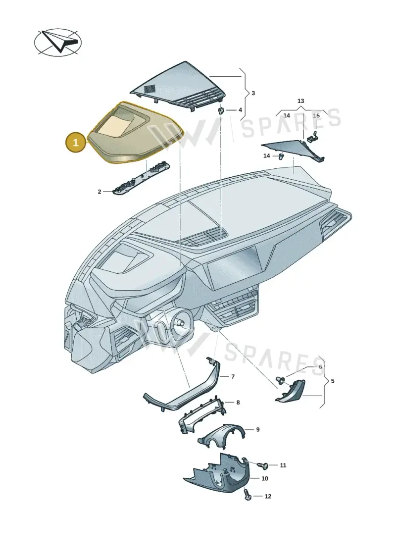 4J3858291D38M — Audi RS e-tron GT (2020-2025) diagram 4j1857150, position 1