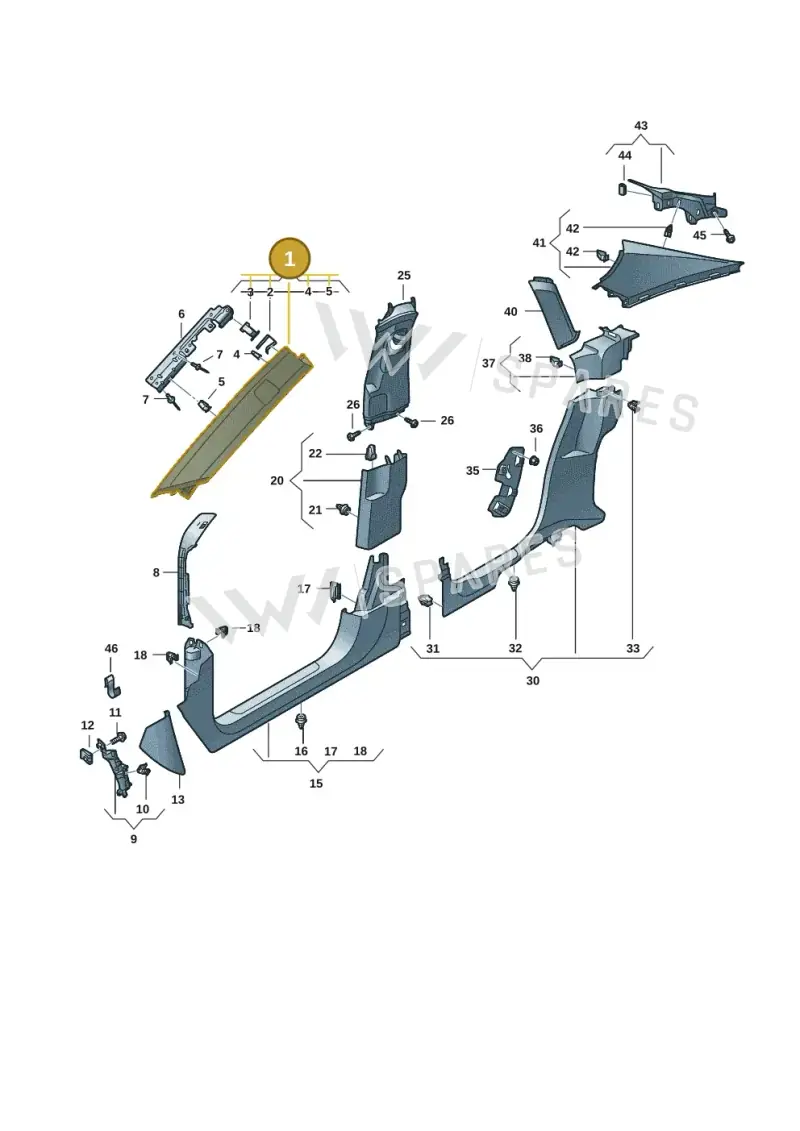 4J3867233AOX7 — Audi RS e-tron GT (2020-2025) diagram 4j1867650, position 1