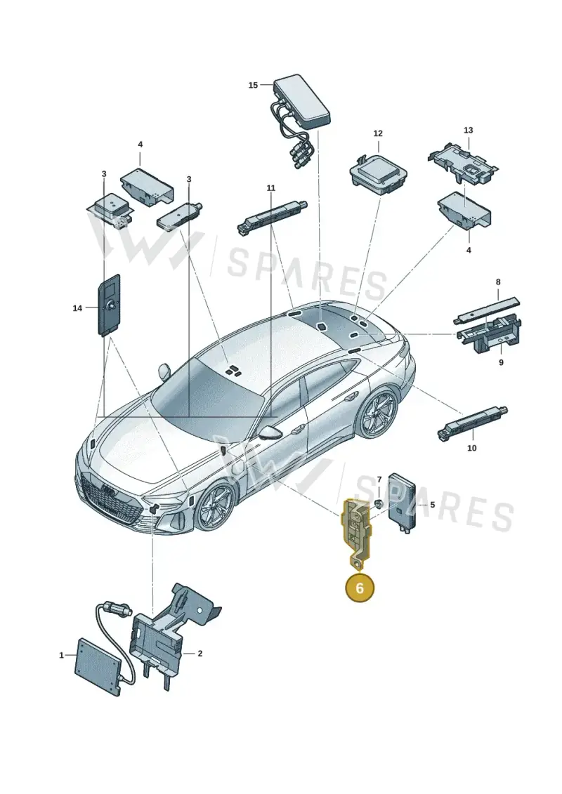 4J3907742A — Audi RS e-tron GT (2020-2025) diagram 4j1035100, position 6