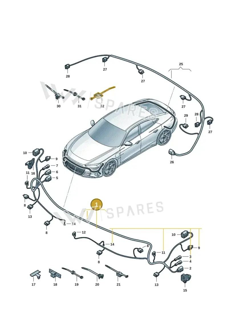 4J3971095D — Audi RS e-tron GT (2020-2025) diagram 4j1972700, position 1