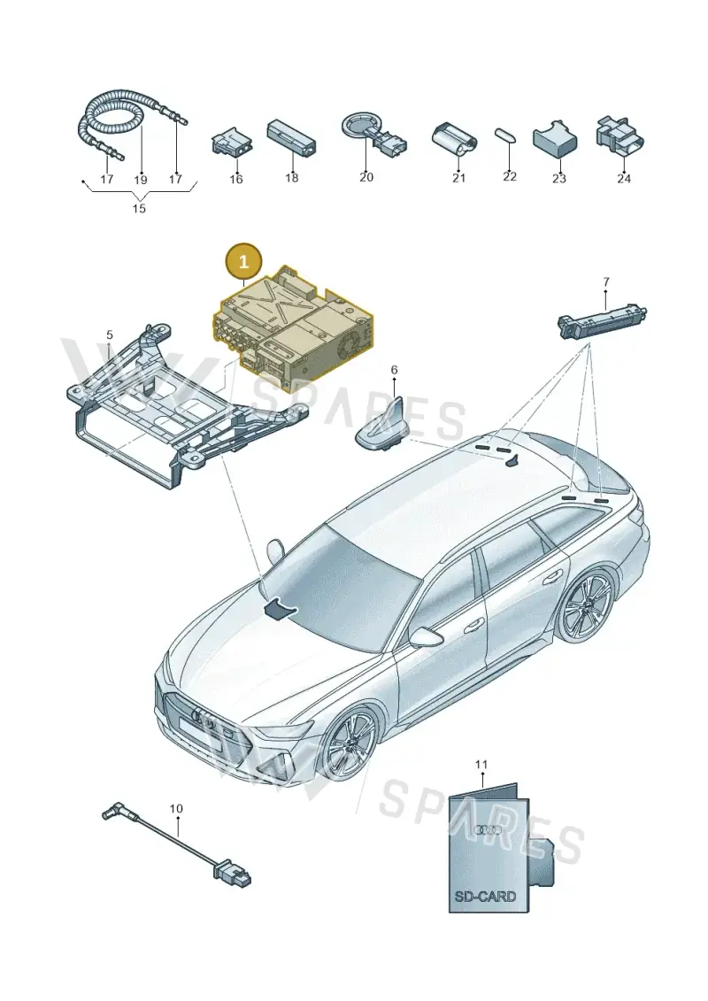 4K0035069D — Audi RS6 Avant (2019-2025) diagram 537035000, position 1
