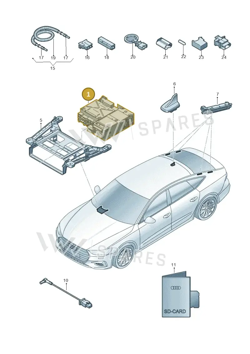 4K0035069F — Audi RS7 Sportback (2019-2025) diagram 435035000, position 1