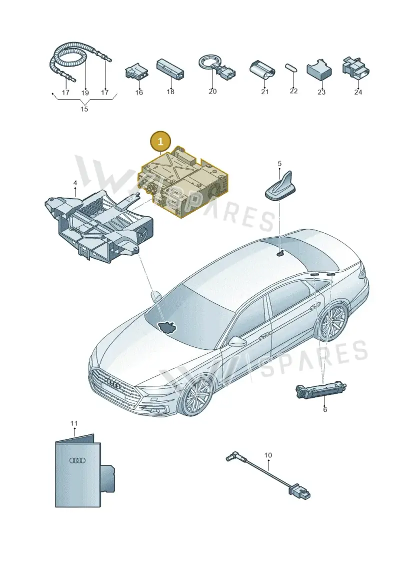 4K0035088F — Audi A8 (2017-2025) diagram 838035000, position 1