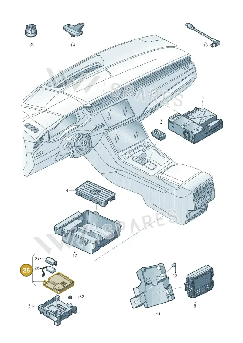 4K0035283F — Audi RS Q8 (2019-2025) diagram 429035055, position 25