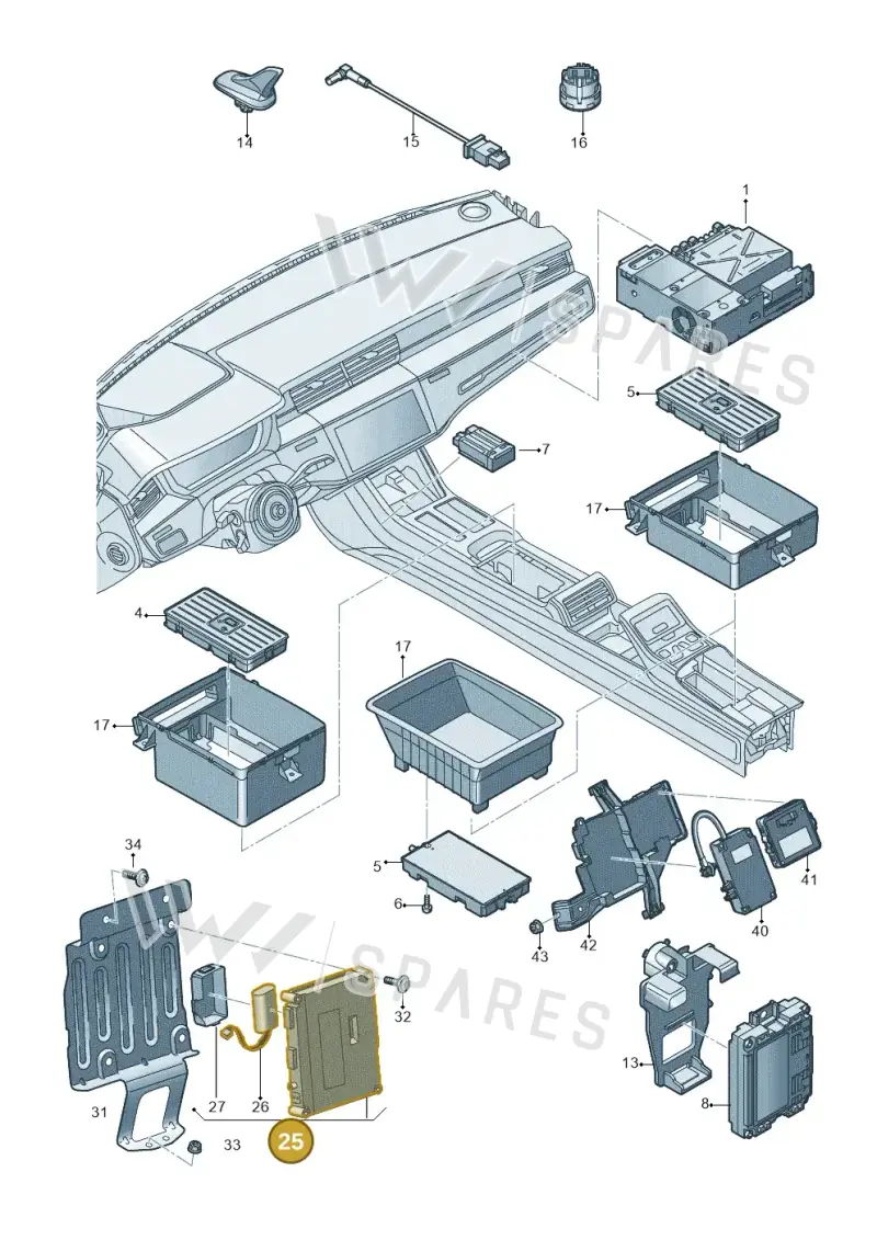 4K0035283K — Audi A8 (2017-2025) diagram 838035550, position 25