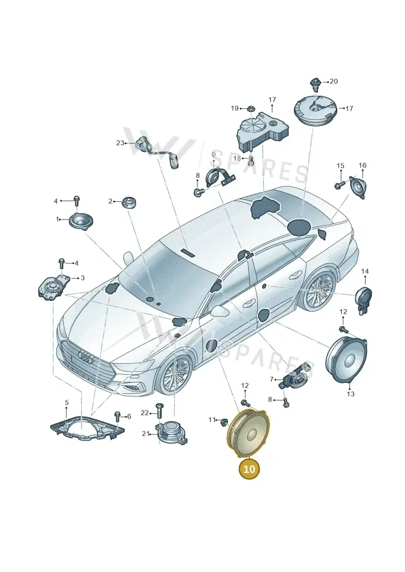 4K0035298 — Audi RS7 Sportback (2019-2025) diagram 435035350, position 10