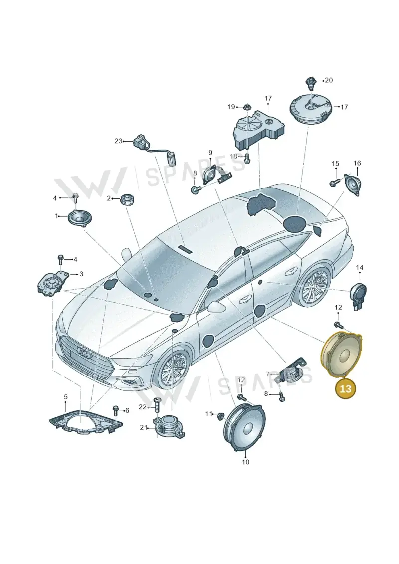 4K0035302 — Audi RS7 Sportback (2019-2025) diagram 435035350, position 13