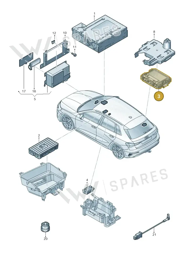 4K0035456B — Audi A3 Sportback (2019-2025) diagram 596035550, position 3