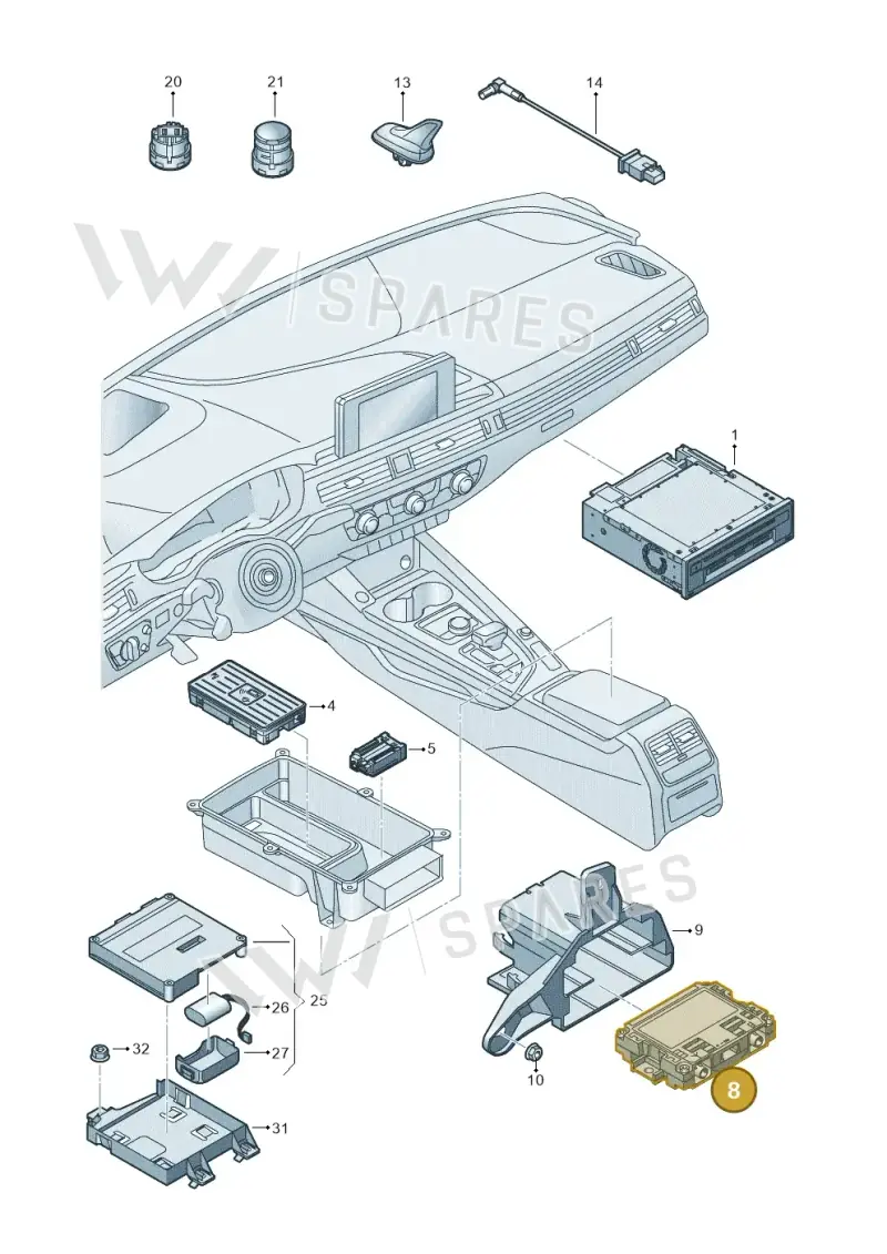 4K0035456B — Audi RS4 Avant (2017-2025) diagram 849035055, position 8
