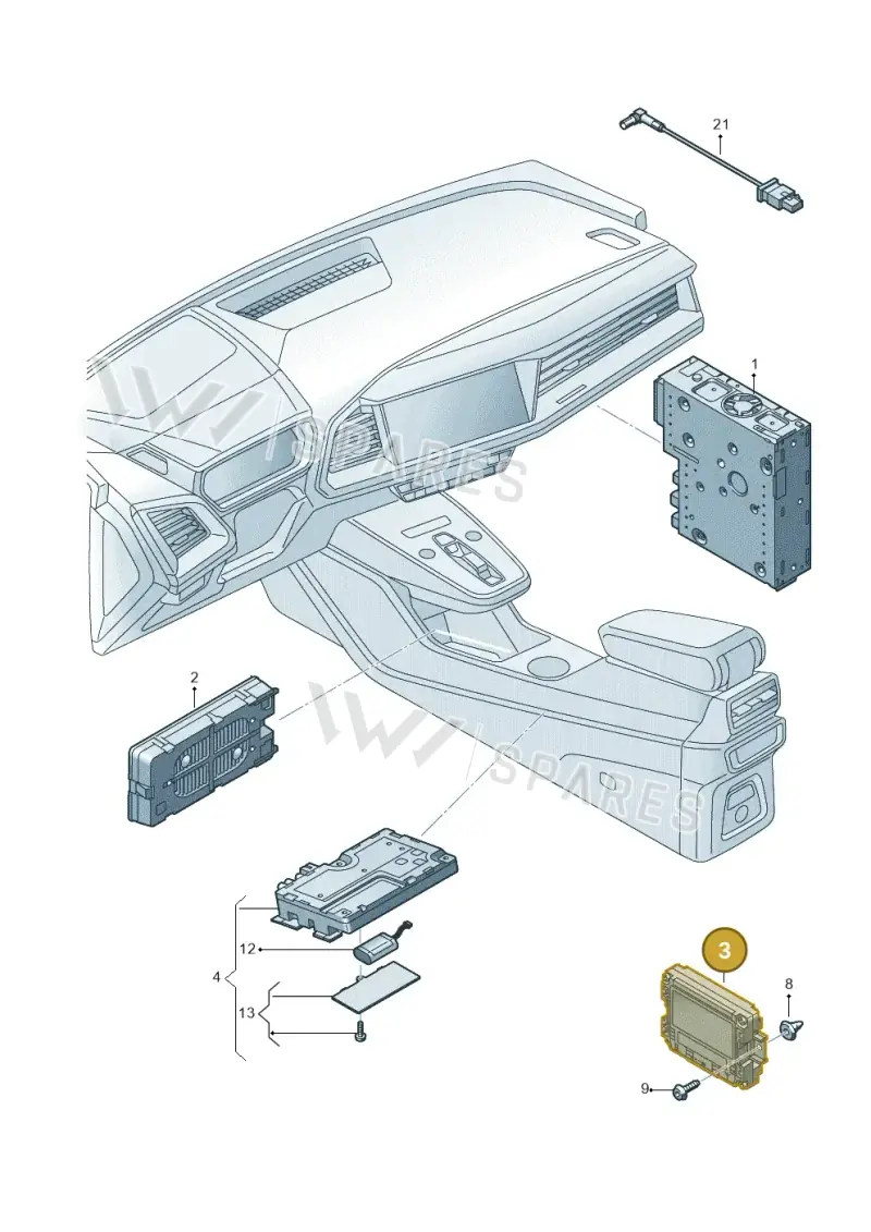 4K0035456B — Audi Q4 Sportback (2021-2025) diagram 89a035550, position 3