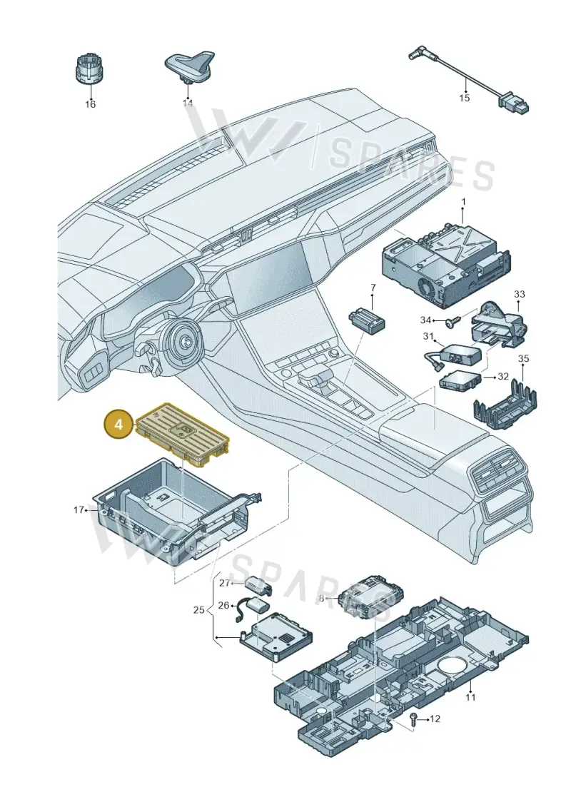 4K0035510 — Audi A7 Sportback (2018-2025) diagram 435035550, position 4