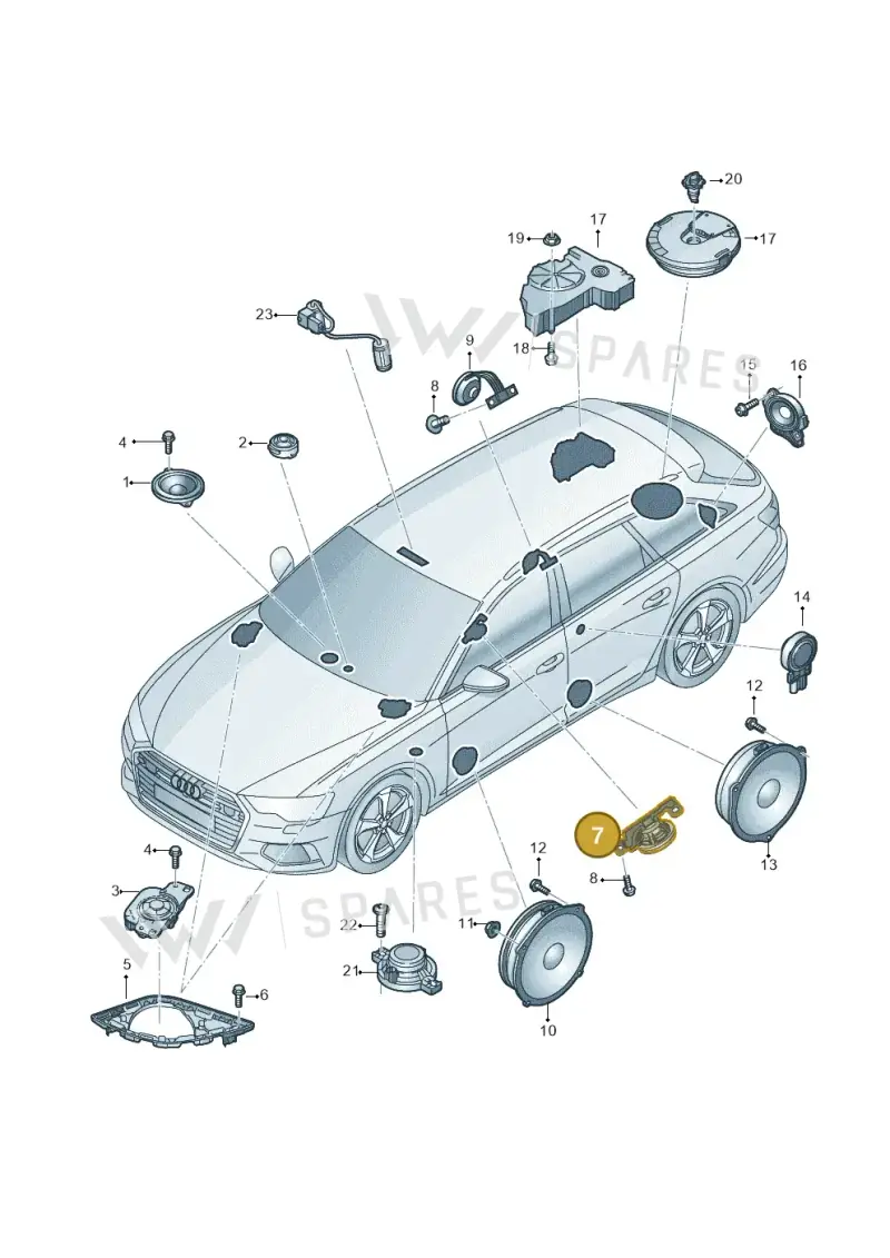 4K0035709 — Audi RS6 Avant (2019-) diagram 430035360, position 7