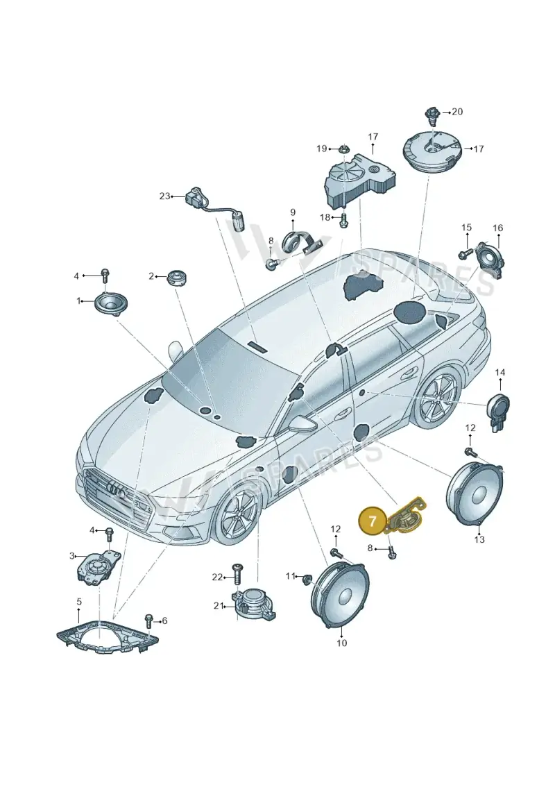 4K0035710 — Audi RS6 Avant (2019-) diagram 430035360, position 7