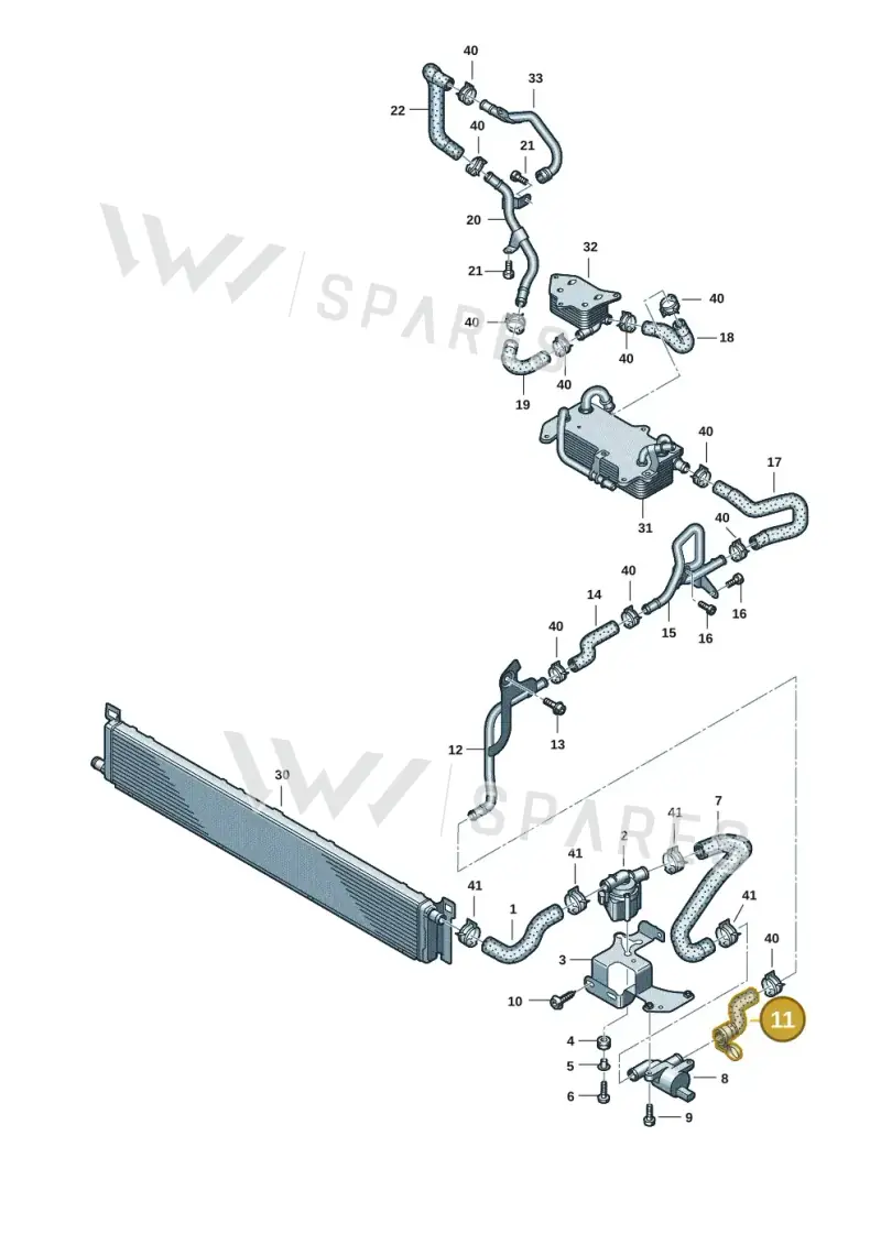 4K0121058AJ — Audi RS6 Avant (2019-2025) diagram 538121002, position 11