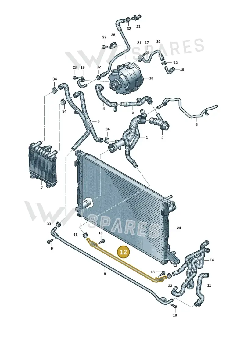 4K0121064 — Audi A6 2.0 (2018-) diagram 435121086, position 12