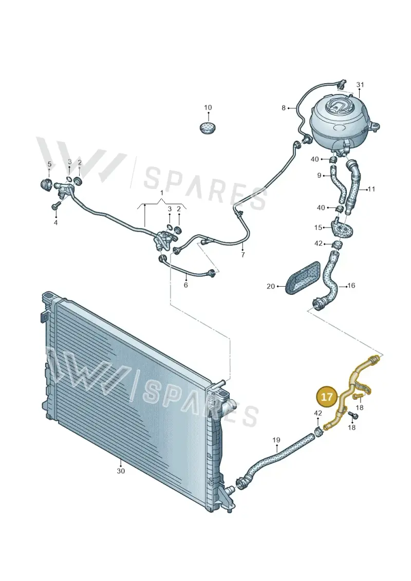 4K0121071J — Audi A6 (2018-2025) diagram 430121110, position 17