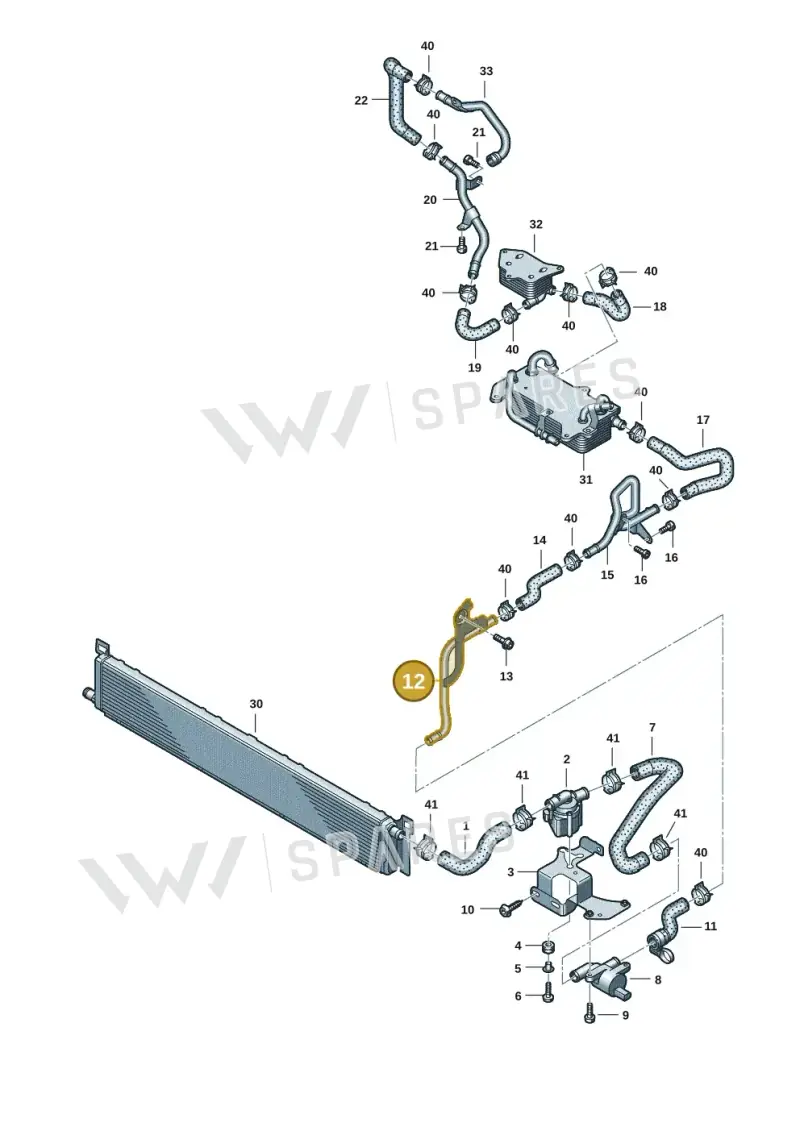 4K0121075L — Audi RS6 Avant (2019-2025) diagram 538121002, position 12