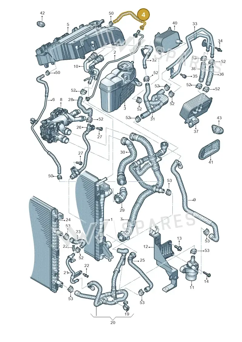 4K0121081CB — Audi A6 2.0 (2018-) diagram 430121040, position 4