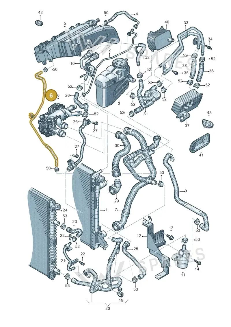 4K0121081CT — Audi A6 2.0 (2018-) diagram 430121040, position 6