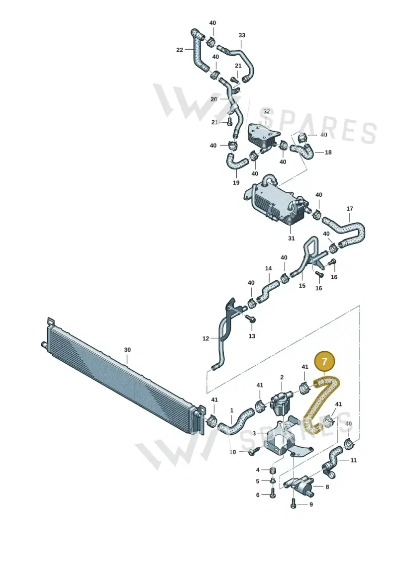 4K0121088E — Audi RS6 Avant (2019-2025) diagram 538121002, position 7