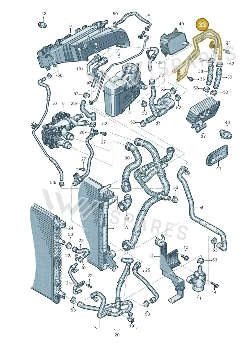 4K0121400J — Audi A6 (2018-2025) diagram 430121040, position 33