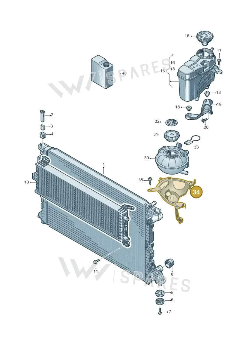4K0121409D — Audi A6 (2018-2025) diagram 435121141, position 34
