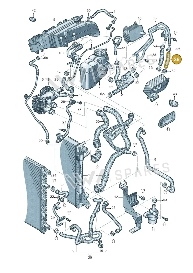 4K0121449AA — Audi A6 2.0 (2018-) diagram 430121040, position 36