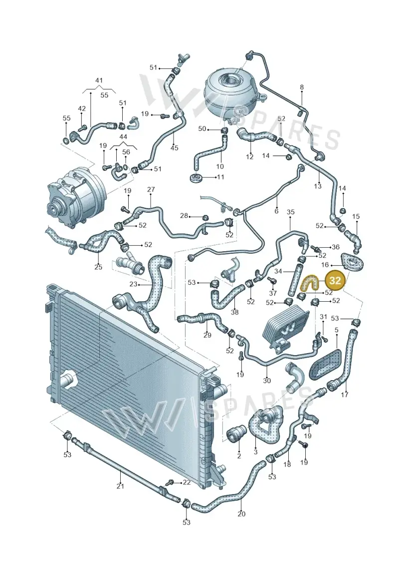 4K0121449P — Audi A6 L 2.0 (2018-) diagram 577121004, position 32