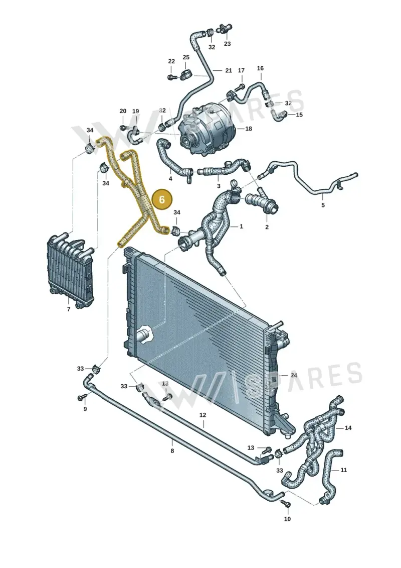 4K0121471AA — Audi A6 2.0 (2018-) diagram 435121086, position 6