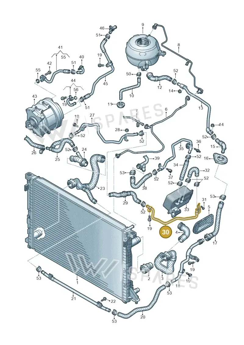 4K0121485M — Audi A6 2.0 (2018-) diagram 435121040, position 30