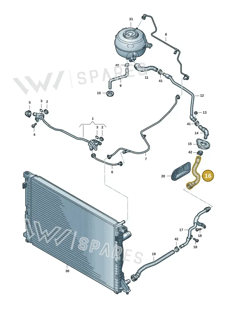 4K0122109AA — Audi A6 (2018-2025) diagram 430121108, position 16