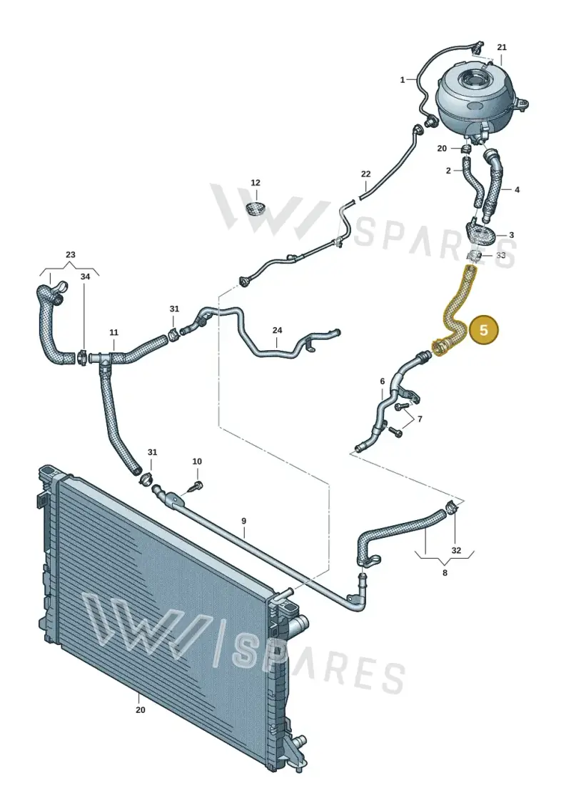 4K0122109AM — Audi A6 (2018-2025) diagram 430121193, position 5