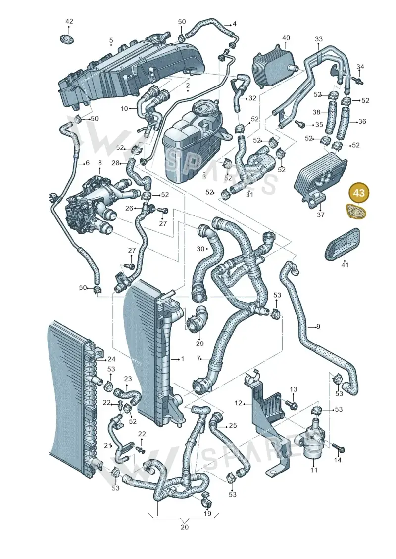 4K0122291E — Audi A6 (2018-2025) diagram 430121040, position 43