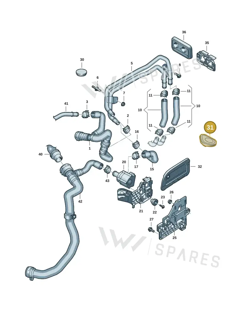4K0122291E — Audi A5 Limousine (2024-2025) diagram 8wk121015, position 31