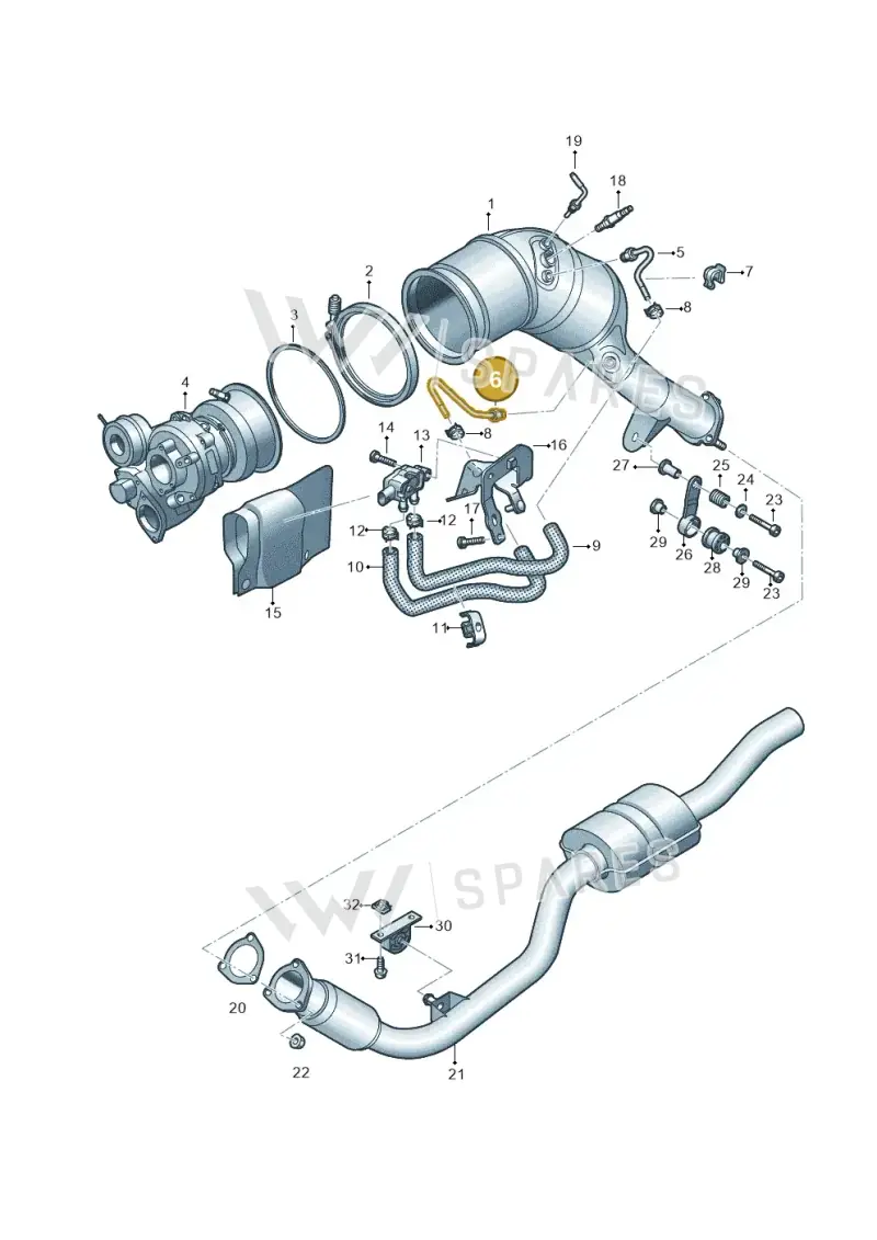 4K0131205C — Audi A6 (2018-2025) diagram 435253440, position 6