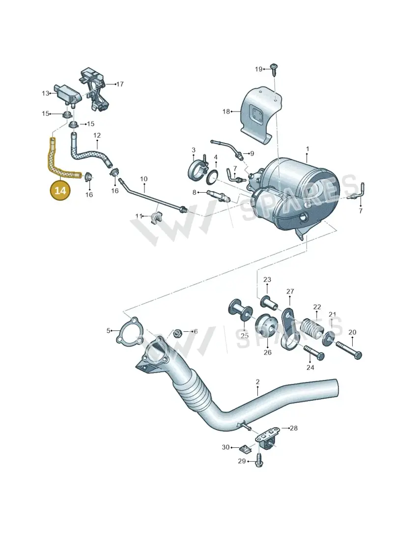 4K0131850AA — Audi A6 (2018-2025) diagram 435253710, position 14