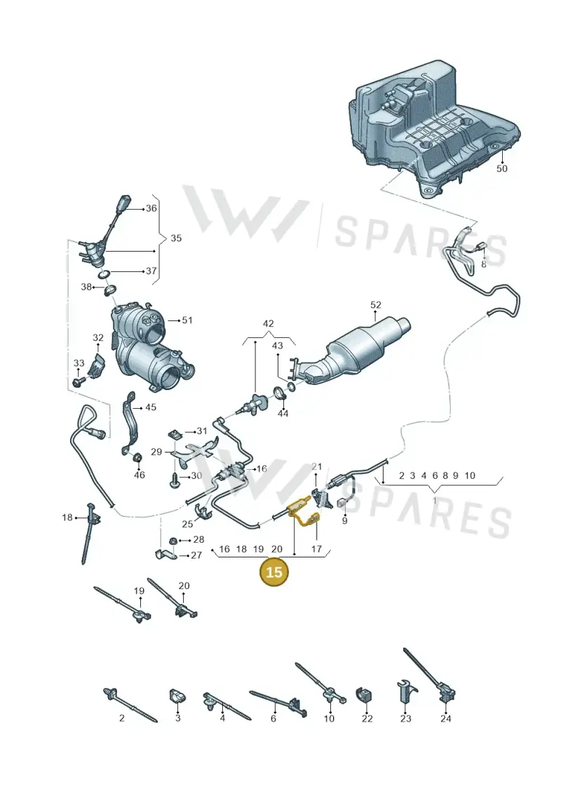 4K0131960AS — Audi A6 (2018-2025) diagram 430201520, position 15