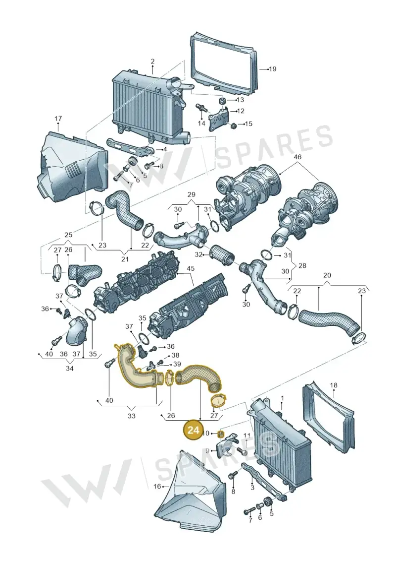 4K0145737AC — Audi RS6 Avant (2019-2025) diagram 537145060, position 24