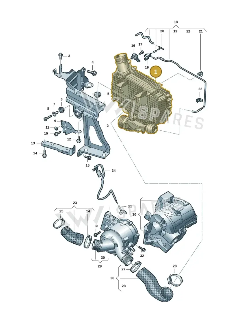 4K0145803D — Audi A6 (2018-2025) diagram 435145047, position 1