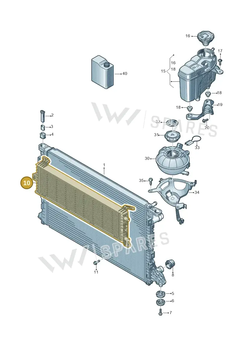 4K0145804 — Audi A6 (2018-2025) diagram 435121141, position 10