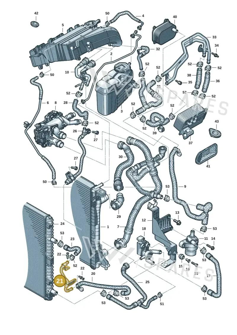 4K0145931K — Audi A6 (2018-2025) diagram 430121039, position 21