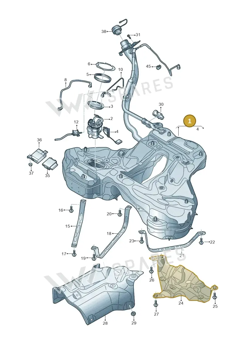 4K0201060EN — Audi A6 (2018-2025) diagram 430201000, position 1