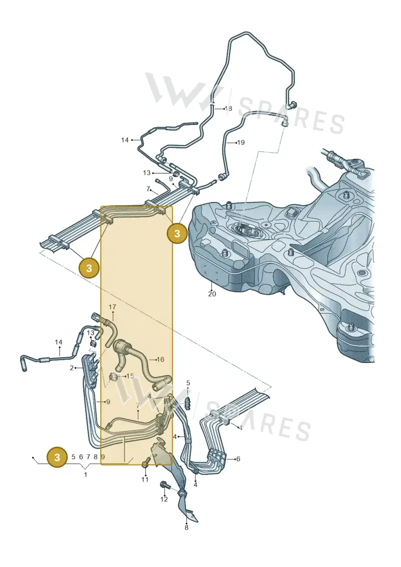 4K0201190D — Audi RS6 Avant (2019-2025) diagram 538201500, position 3
