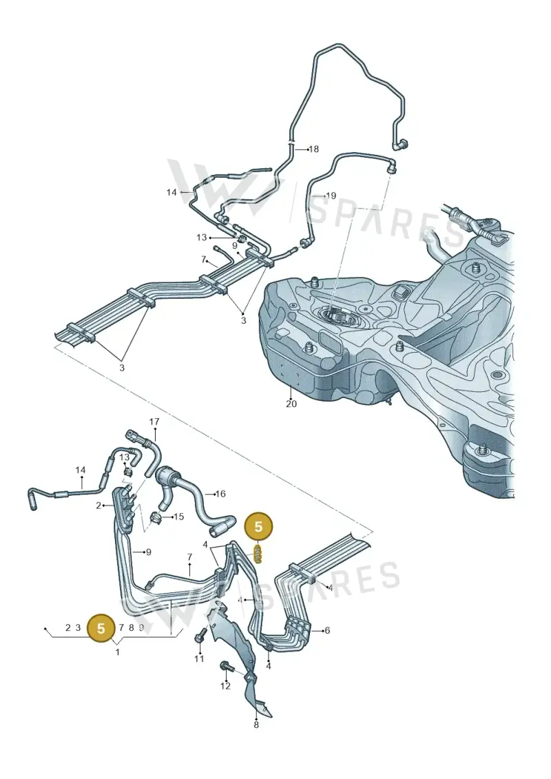 4K0201196B — Audi RS6 Avant (2019-2025) diagram 538201500, position 5